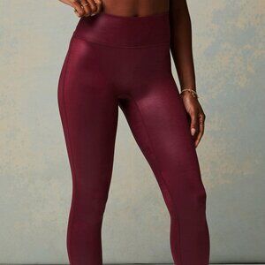 Fabletics High-Waisted Leggings Anywhere Motion365+ in Merlot Shine